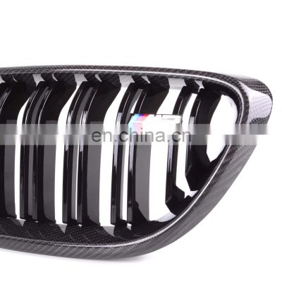 Abs Car Bumpers Front grill single or double Line 3 color gloss matt carbon fiber frame  for BMW 2 series F20 F22 F23 2014-2018