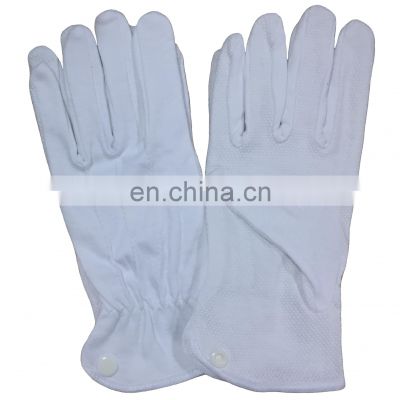 Protocol and Etiquette Purpose 100% White Cotton Sewn Three Stripes Back Fashion Design Ceremony Gloves