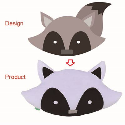 OEM&ODM China Manufacture custom cute animal plush super soft sofa fox plush throw pillow decorative cushion toy