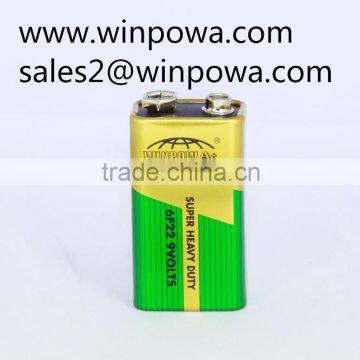 9V 6LR61 carbon zinc battery