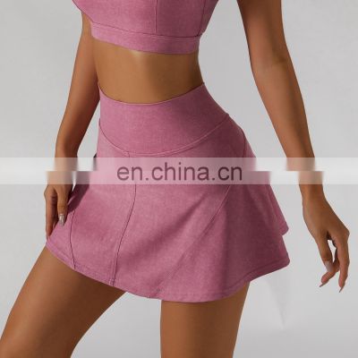 New Arrival ECO Women Tennis Dress With Shorts Anti-glare Sexy Skirts Sportswear
