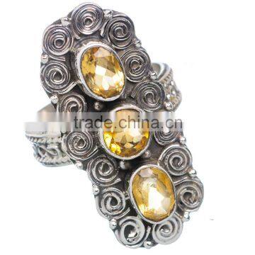 CITRINE RING ,WHOLESALE SILVER JEWELRY,SILVER EXPORTER,SILVER JEWELRY FROM INDIA