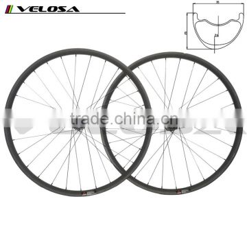 2016 new style offset MTB carbon clincher wheelset 29er hookless XC/AM racing wheels