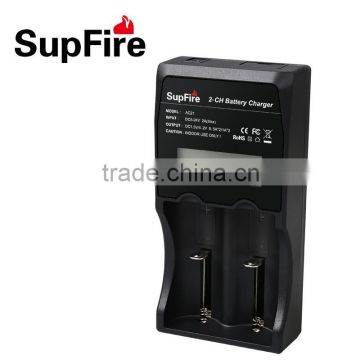 SupFire multifunction two 2*Li-ion battery charger with HD LCD display CE ,RoHS,FCC,SAA