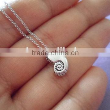 Ariel Voice Necklace Little Mermaid Necklace Silver Shell Necklace Gift for Her