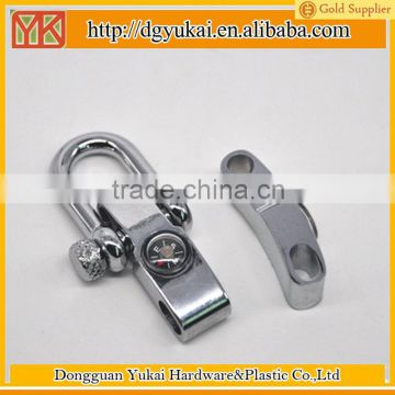 Yukai 5mm Dee shackle clasp with compass for paracord bracelet