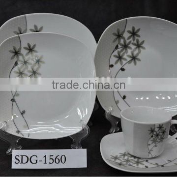 20pcs square shape porcelain dinner set/dishware