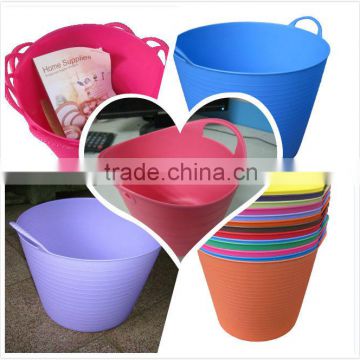 Flexible plastic buckets,large plastic basin,Shopping basket