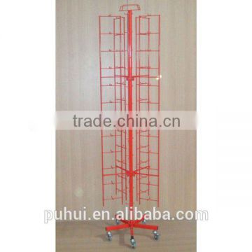 metal wire floor rotating hanger display rack from china factory