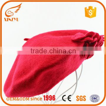 Classic style beret cap suppliers supply high quality red basque beret hats