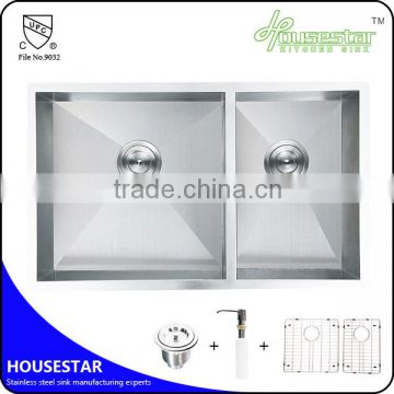Undermount double bowl stainless steel kitchen sink China Supplier