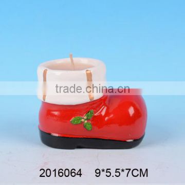 Promotional christmas tealight holder with boot shape