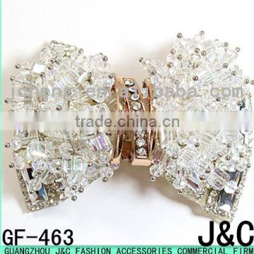 hot sale crystal Color Glass Beads Decorated Shoe Bow