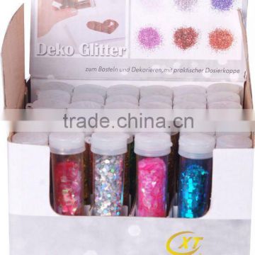 glitter powder shakers in blister cards