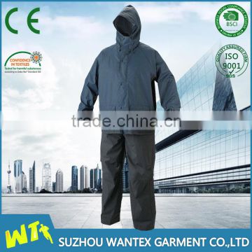 wholesale navy pu raincoat safety waterproof raincoat suits military waterproof rain suits