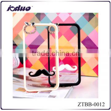 HOT selling cute mustache design tpu transparent phone cases