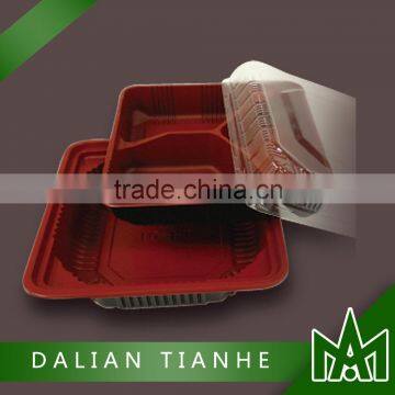High quality 3 compartment lunch box disposable microwave safe