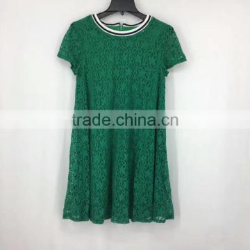 Yiwu leftover stock latest design ladies lace dress