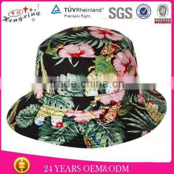 Custom design rain high quality fisherman bucket hat floral pattern