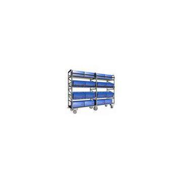Industrial Steel Storage Rack With 4 Swivel Casters, Trolleys Deck Plywood Plate