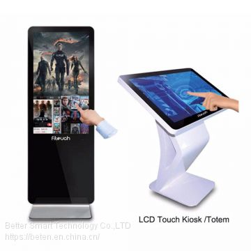 Interactive Touch Screen Display Floor Standing Kiosk 32'' 43'' 49