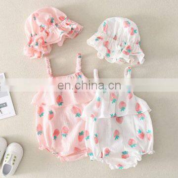 Baby clothes female summer dress triangle princess sling climbing clothes baby one-piece romper bag fart clothes