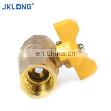 civil brass gas control ball valve with butterfly handle for water heating butterfly handle brass ball valve