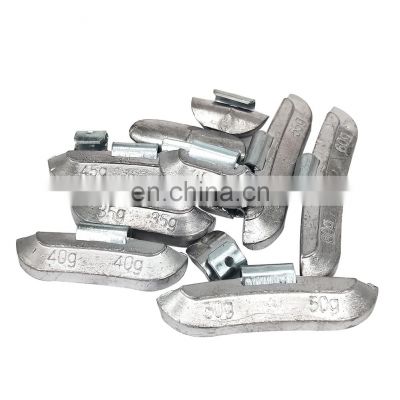 China factory wholesale lead material wheel balancing weights keep wheel balance clip on for steel and alloy rim