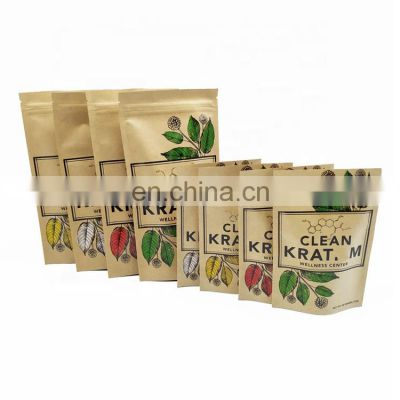 Custom environmentally friendly paper packaging bags food grade recyclable paper bags stand up packaging