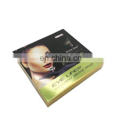 Wholesale Customized Various Size Foldable Laser Silver Card Box For Lipstick Eyeliner Cosmetic Packaging Box
