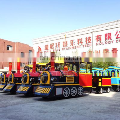 Indoor and outdoor park center kids and adult amusement park sightseeing tourist road electric trackless train rides for sale