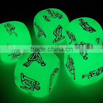 Adult glowing dice for sexy dice game