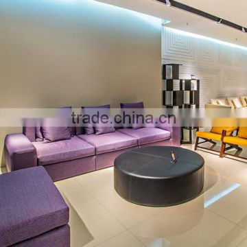 Colorful elegant sofa modern design purple sofa set hot sell in 2015