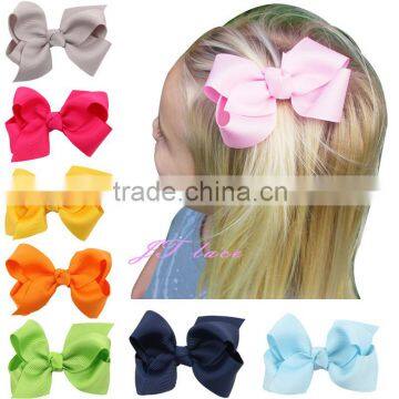 8cm Satin Ribbon Bow- shabby hair bow- shinny hair bow- webbing bow with clip