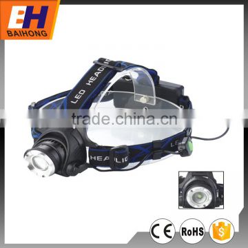 High Power LED Head Lamp, Zoom Head and Adjustable Focal Distance, Comfortable Head Strap
