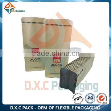 Kraft Paper Pouch Heat Seal Foil Bag With Logo Printing