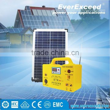 EverExceed 30w portable Solar Home System with Bulbs, Mobile Charger and Radio