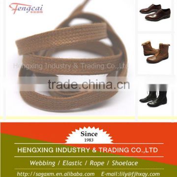 7mm 100% Dark brown waxed flat tubular shoelaces
