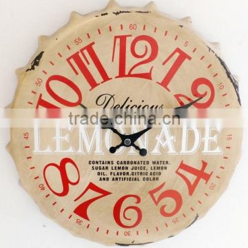 New pattern Kitchen Wall Clock with Beer Lid Shape, Rusted Wall Clock