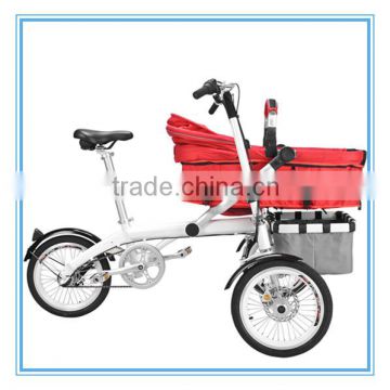 2016 Mother Baby Twin Stroller Electric Bicycle