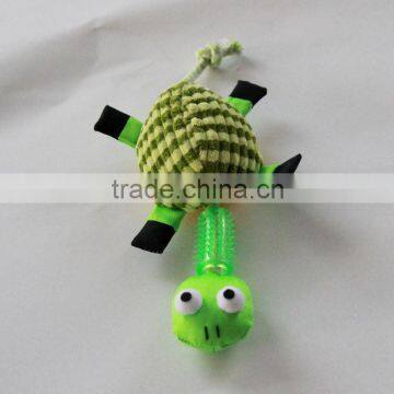 2013 new plush toy pet toy turtoise with rope pet product