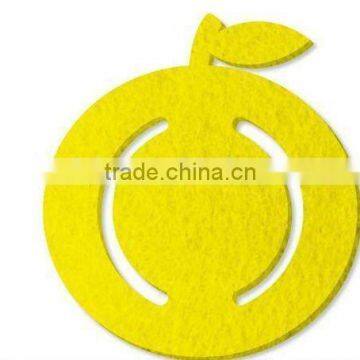 New Design Handmade Felt Round Glass Coaster