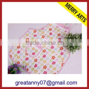 futian market yiwu wholesle flower printed cotton denim kitchen bib masonic aprons