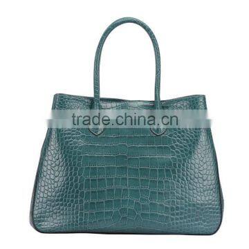 S737-A2976 crocodile pattern cow leather handbags women big tote bag