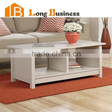 LB-VW5090 Living room wooden end table white MDF coffee tables for sale
