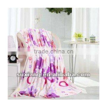 100% polyester printed designs solid and soft coral velvet fleece blanket