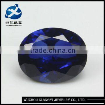 industrial lab created beautiful 34# oval shape blue corundum