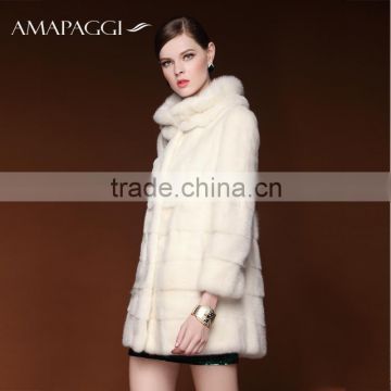 Winter denmark mink fur coat in China