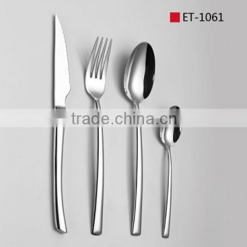 Mirror hand polish stainless steel cutlery set
