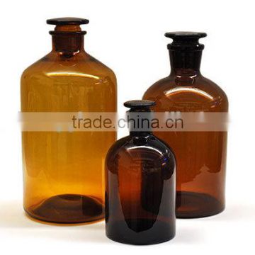 250ml amber narrow mouth glass reagent bottle